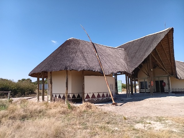 Kalahari Nationalpark Eingang Gate Botswana